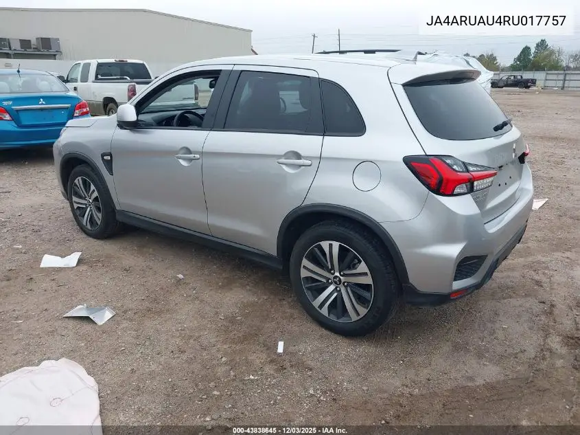 JA4ARUAU4RU017757 2024 Mitsubishi Outlander Sport 2.0 Es Awc/2.0 Le Awc/2.0 Ralliart Awc/2.0 S Awc/2.0 Se Awc/2.0 Trail Edition Awc