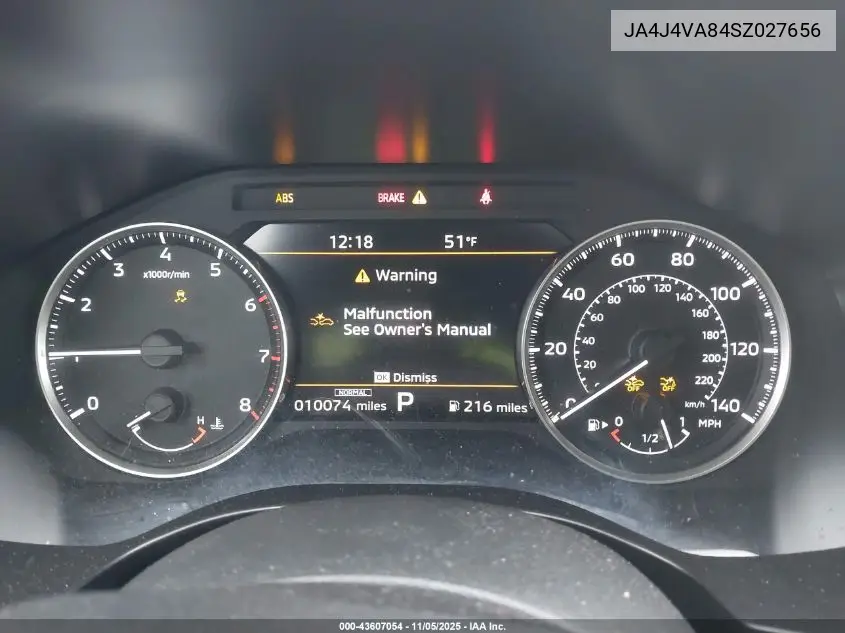 JA4J4VA84SZ027656 2025 Mitsubishi Outlander Se 2.5 S-Awc/Trail Edition S-Awc