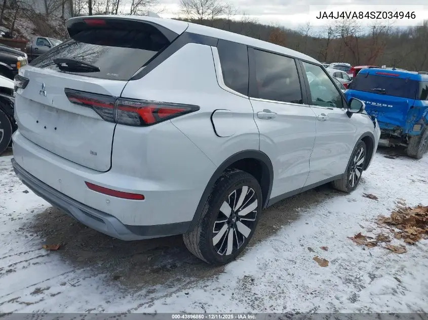JA4J4VA84SZ034946 2025 Mitsubishi Outlander Se 2.5 S-Awc