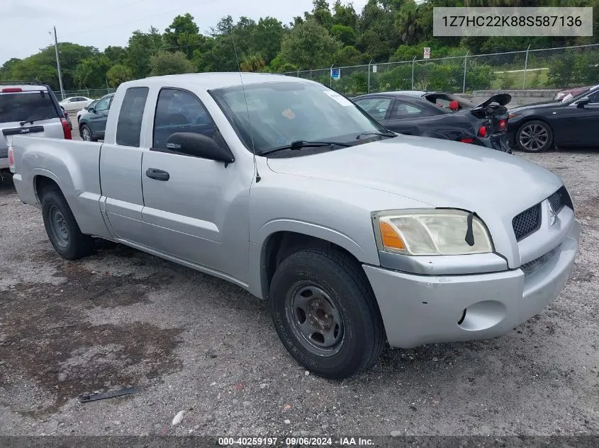 1Z7HC22K88S587136 2008 Mitsubishi Raider Ls