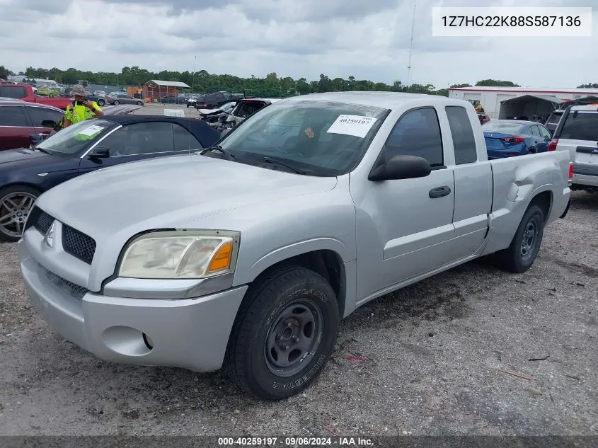 1Z7HC22K88S587136 2008 Mitsubishi Raider Ls