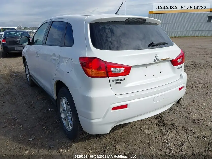 2012 Mitsubishi Rvr Se VIN: JA4AJ3AU6CZ604232 Lot: 12625326