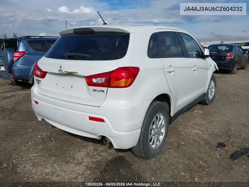 2012 Mitsubishi Rvr Se VIN: JA4AJ3AU6CZ604232 Lot: 12625326
