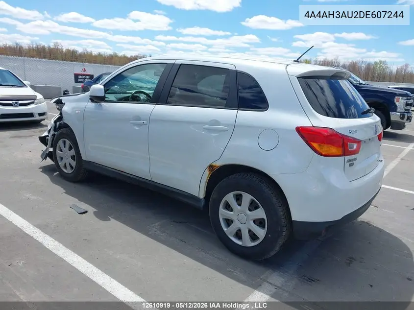 2013 Mitsubishi Rvr Es/Se VIN: 4A4AH3AU2DE607244 Lot: 12610919