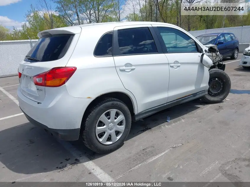 2013 Mitsubishi Rvr Es/Se VIN: 4A4AH3AU2DE607244 Lot: 12610919