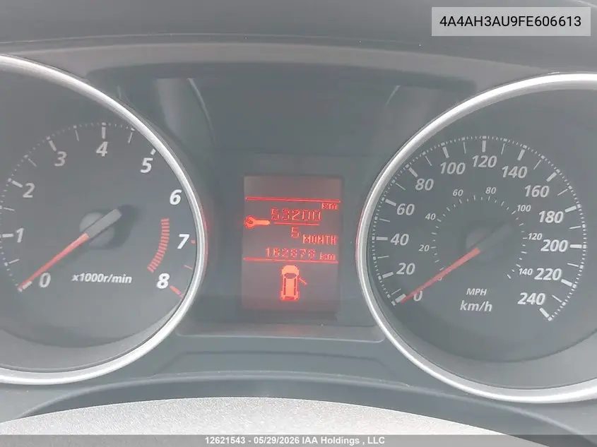 2015 Mitsubishi Rvr Es/Se VIN: 4A4AH3AU9FE606613 Lot: 12621543x