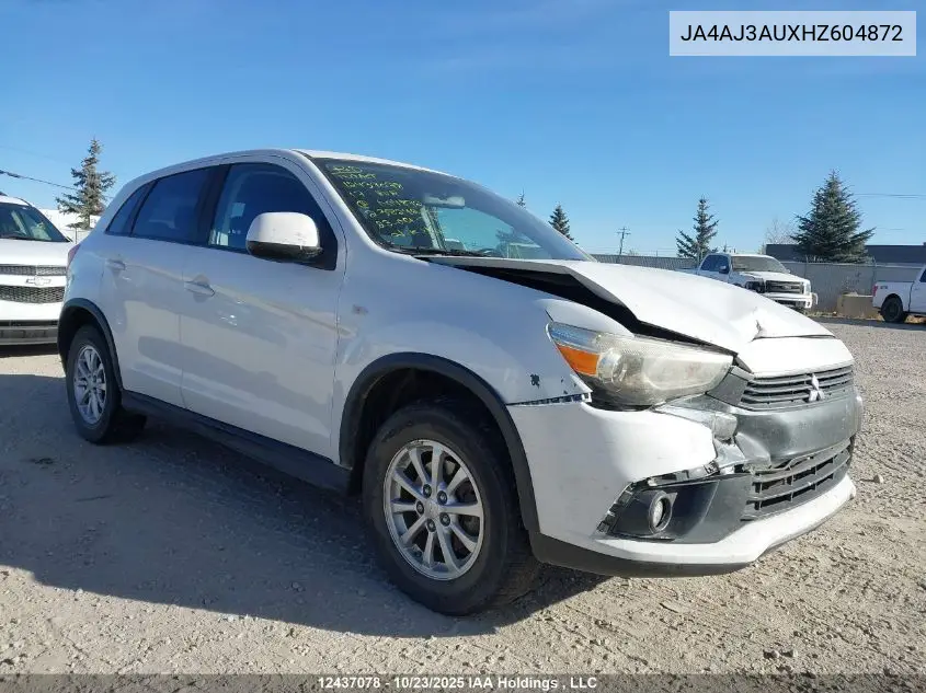 JA4AJ3AUXHZ604872 2017 Mitsubishi Rvr Se