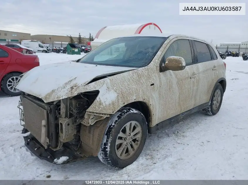 JA4AJ3AU0KU603587 2019 Mitsubishi Rvr Se