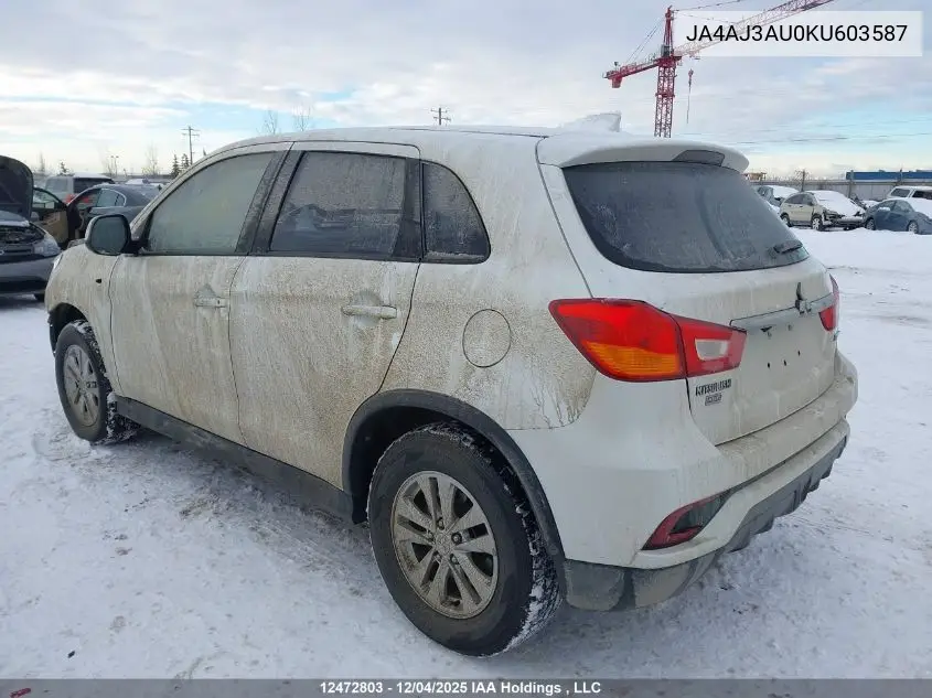 JA4AJ3AU0KU603587 2019 Mitsubishi Rvr Se