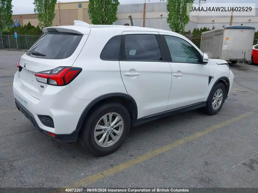 2020 Mitsubishi Rvr VIN: JA4AJ4AW2LU602529 Lot: 40072207