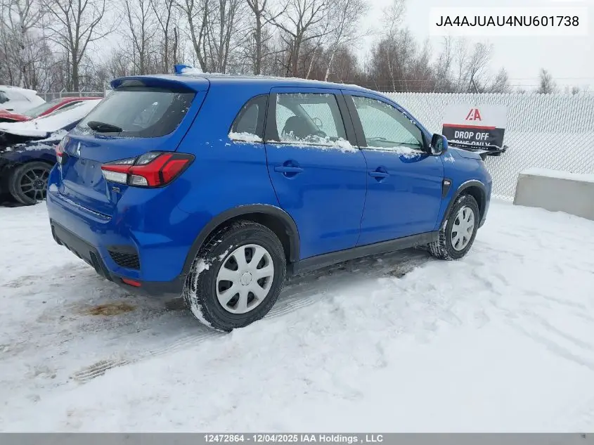 JA4AJUAU4NU601738 2022 Mitsubishi Rvr Es