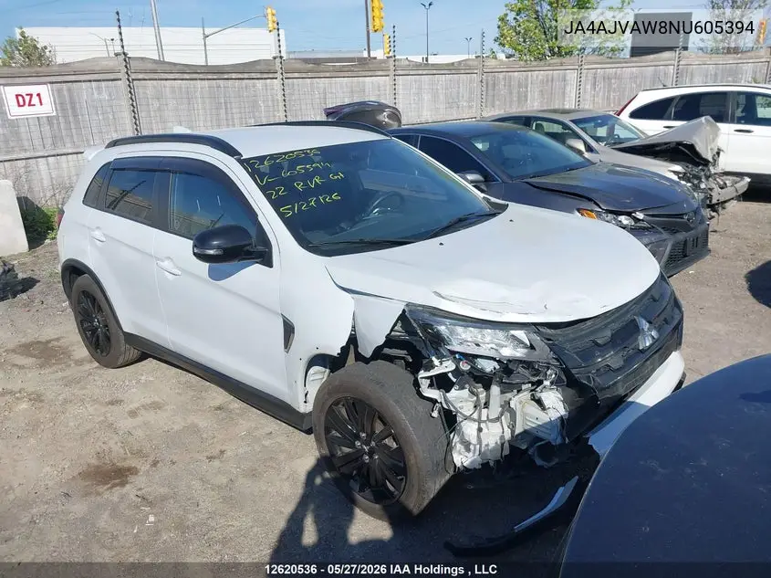 2022 Mitsubishi Rvr Gt/Le/Se/Sel VIN: JA4AJVAW8NU605394 Lot: 12620536