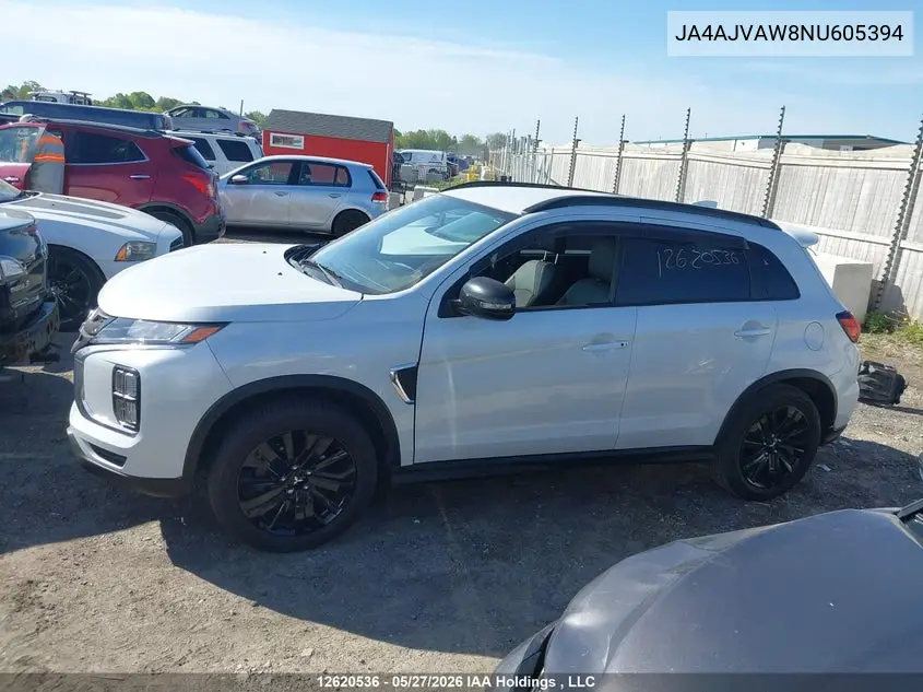 2022 Mitsubishi Rvr Gt/Le/Se/Sel VIN: JA4AJVAW8NU605394 Lot: 12620536