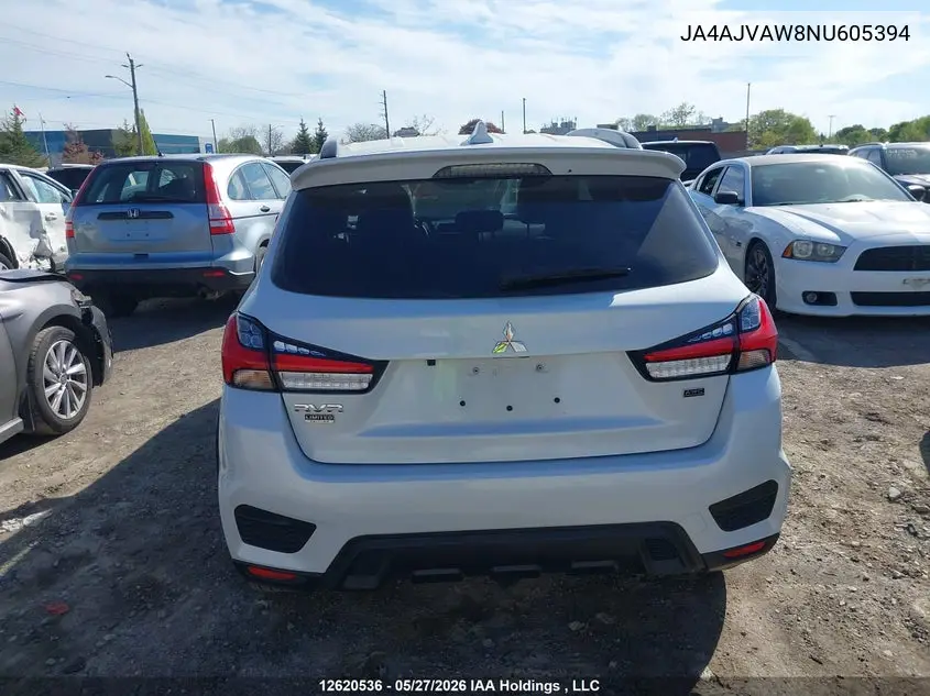 2022 Mitsubishi Rvr Gt/Le/Se/Sel VIN: JA4AJVAW8NU605394 Lot: 12620536
