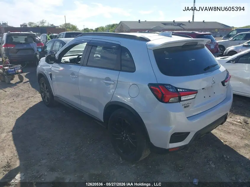 2022 Mitsubishi Rvr Gt/Le/Se/Sel VIN: JA4AJVAW8NU605394 Lot: 12620536