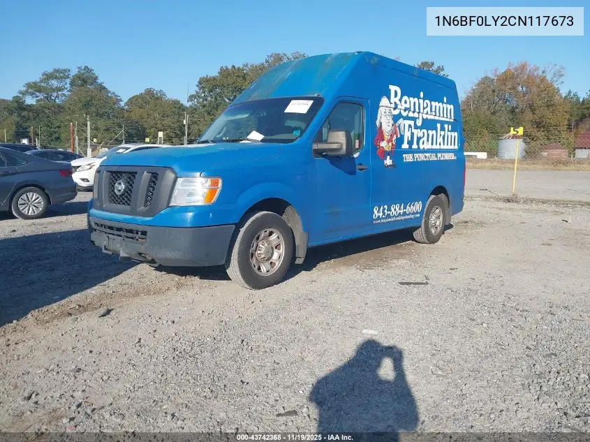 1N6BF0LY2CN117673 2012 Nissan Nv 2500 Nv2500 Hd S V6