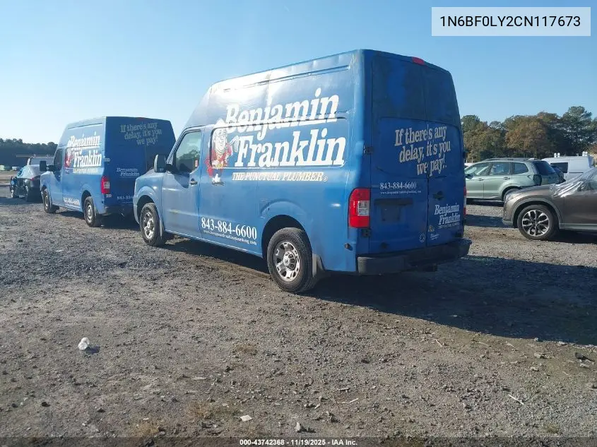 1N6BF0LY2CN117673 2012 Nissan Nv 2500 Nv2500 Hd S V6