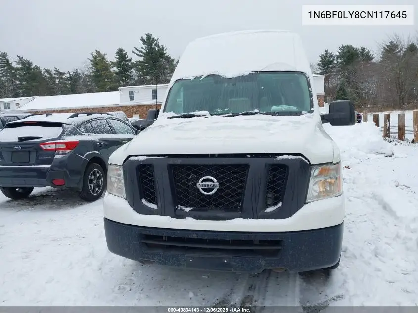 1N6BF0LY8CN117645 2012 Nissan Nv 2500 Nv2500 Hd S V6