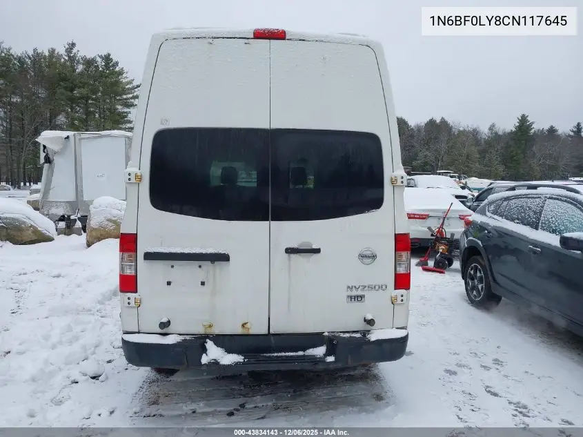1N6BF0LY8CN117645 2012 Nissan Nv 2500 Nv2500 Hd S V6