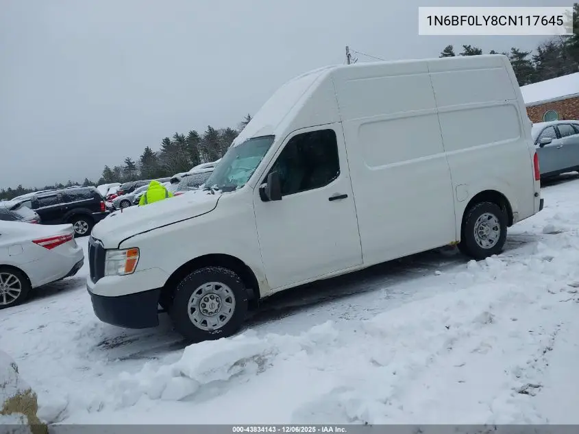 1N6BF0LY8CN117645 2012 Nissan Nv 2500 Nv2500 Hd S V6