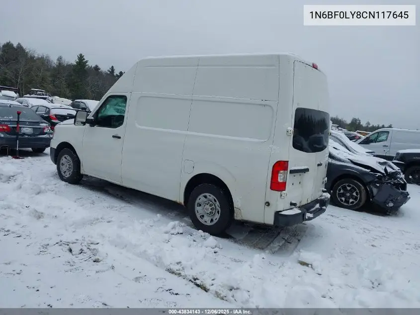 1N6BF0LY8CN117645 2012 Nissan Nv 2500 Nv2500 Hd S V6