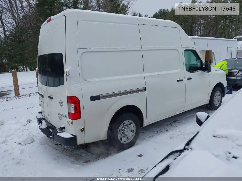 1N6BF0LY8CN117645 2012 Nissan Nv 2500 Nv2500 Hd S V6