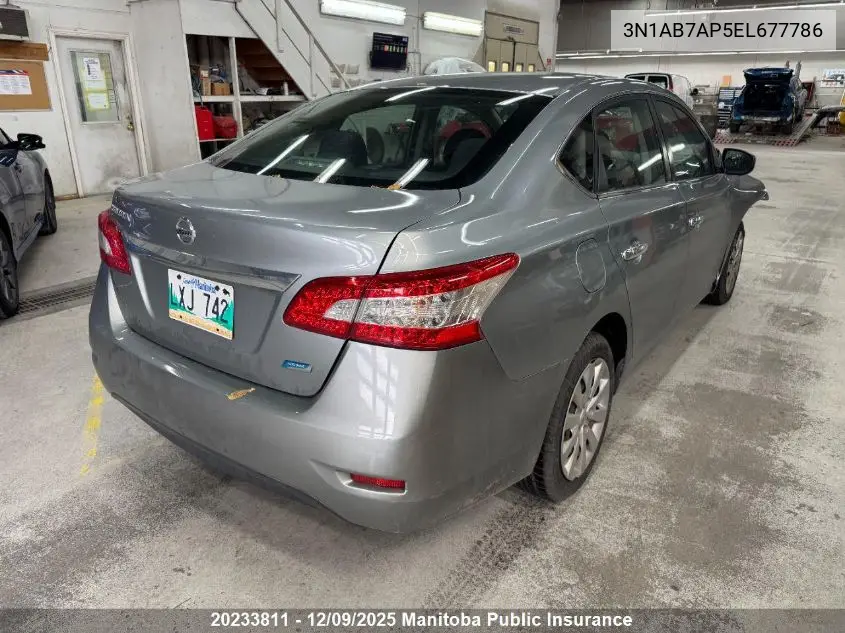 3N1AB7AP5EL677786 2014 Nissan Sentra 1.8 S