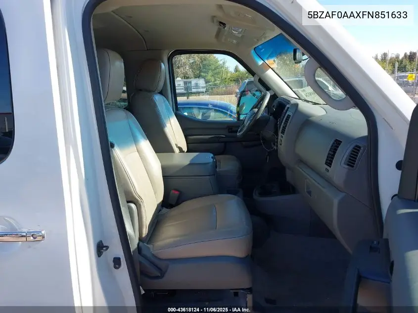 5BZAF0AAXFN851633 2015 Nissan Nv Passenger Nv3500 Hd Sl V8