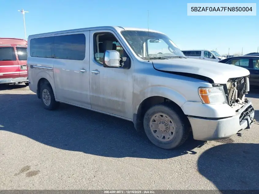 5BZAF0AA7FN850004 2015 Nissan Nv Passenger Nv3500 Hd Sv V8
