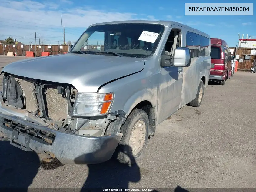 5BZAF0AA7FN850004 2015 Nissan Nv Passenger Nv3500 Hd Sv V8