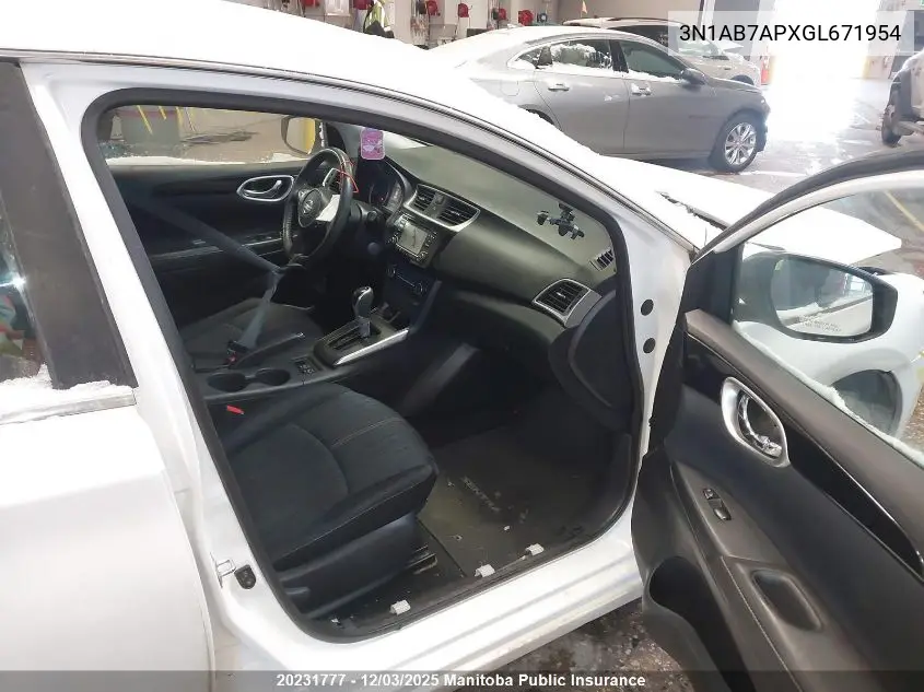 3N1AB7APXGL671954 2016 Nissan Sentra 1.8 Sv