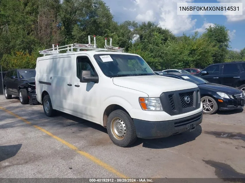 1N6BF0KMXGN814531 2016 Nissan Nv Cargo Nv1500 S V6