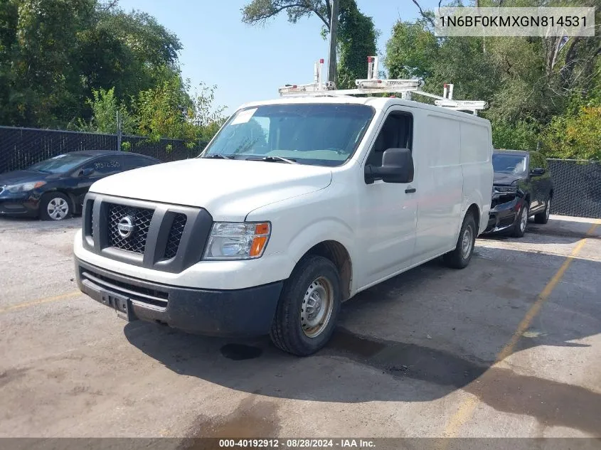 1N6BF0KMXGN814531 2016 Nissan Nv Cargo Nv1500 S V6