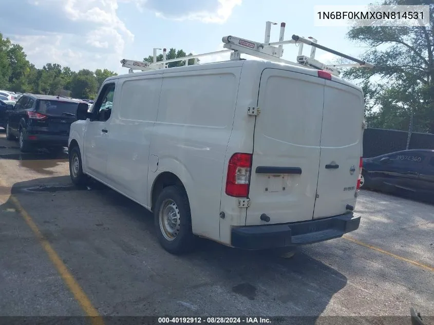 1N6BF0KMXGN814531 2016 Nissan Nv Cargo Nv1500 S V6