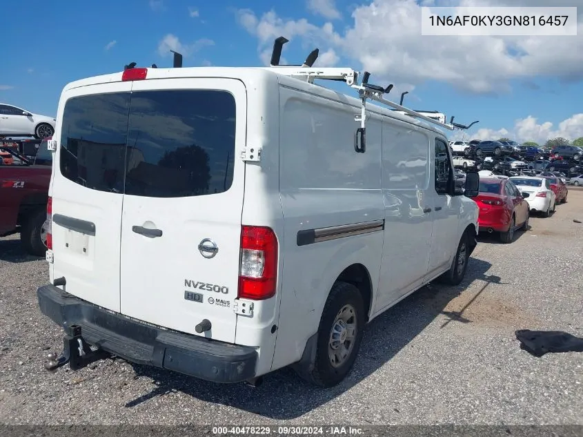 1N6AF0KY3GN816457 2016 Nissan Nv Cargo Nv2500 Hd Sv V8