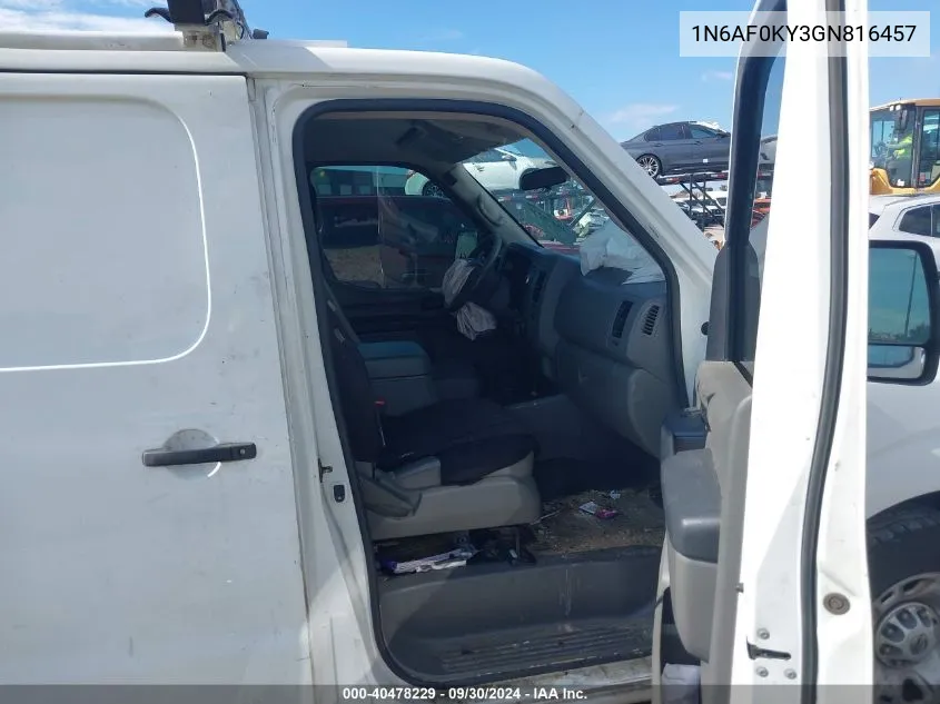 1N6AF0KY3GN816457 2016 Nissan Nv Cargo Nv2500 Hd Sv V8