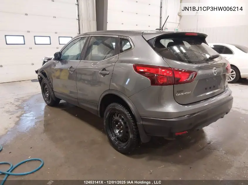 JN1BJ1CP3HW006214 2017 Nissan Qashqai S 4Dr2Wd