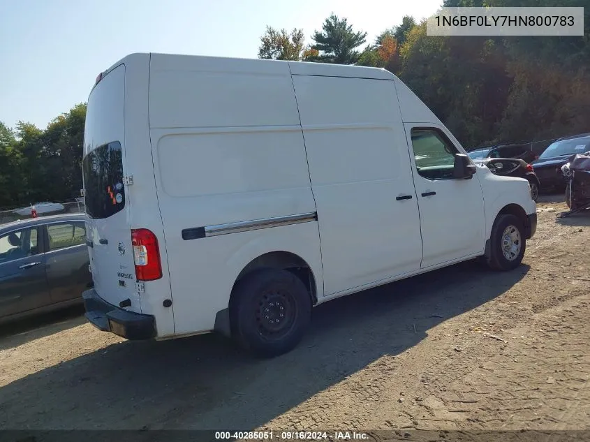 1N6BF0LY7HN800783 2017 Nissan Nv Cargo Nv2500 Hd Sv V6