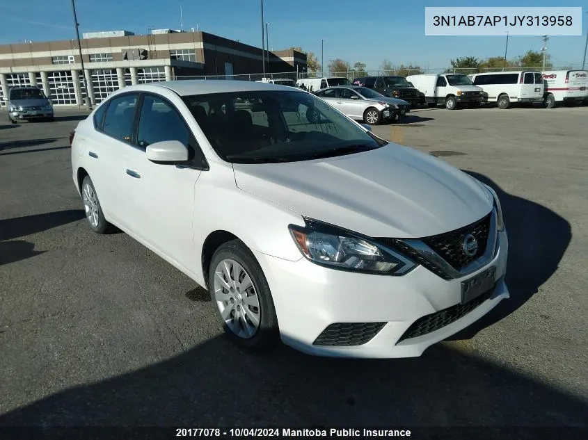 3N1AB7AP1JY313958 2018 Nissan Sentra 1.8 S