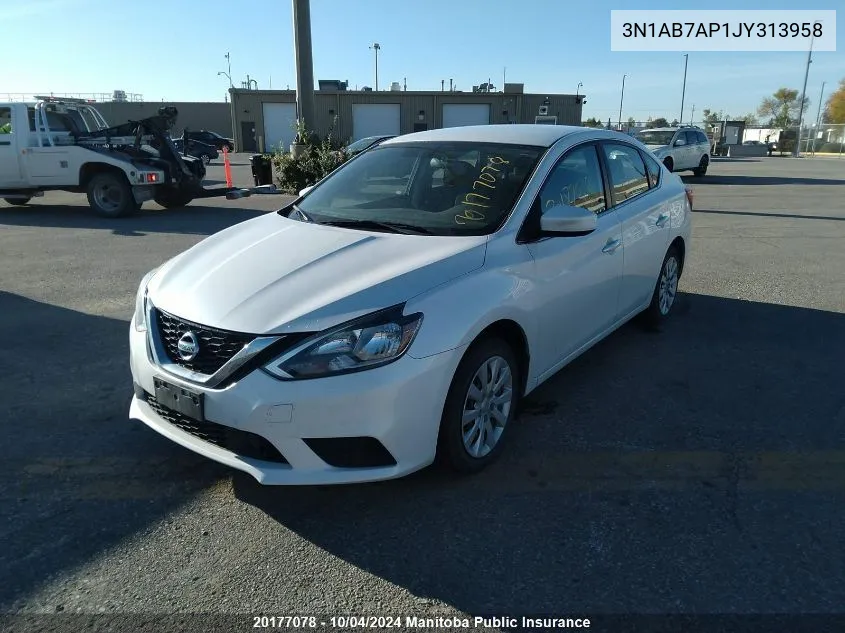 3N1AB7AP1JY313958 2018 Nissan Sentra 1.8 S