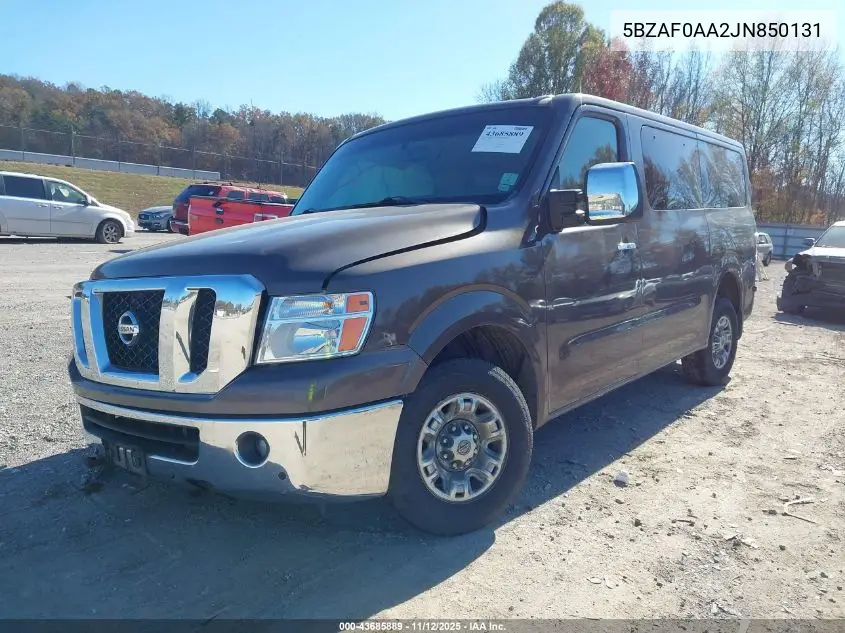 5BZAF0AA2JN850131 2018 Nissan Nv Passenger Nv3500 Hd Sl V8