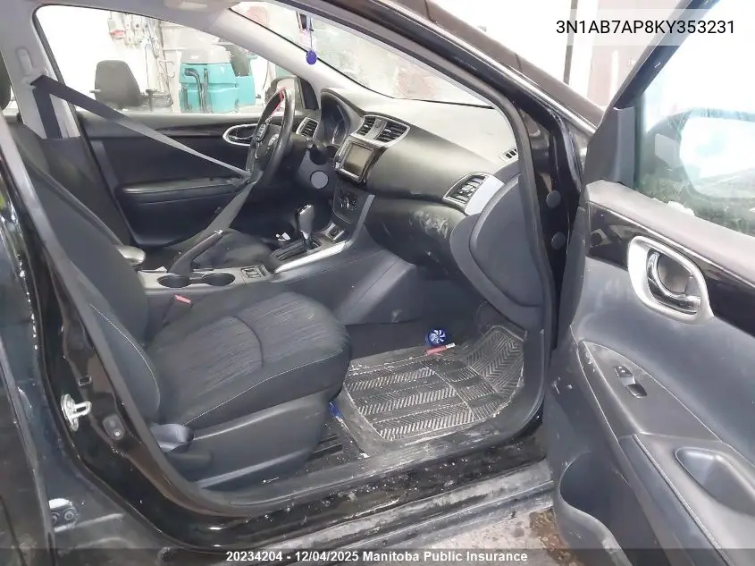 3N1AB7AP8KY353231 2019 Nissan Sentra 1.8 S