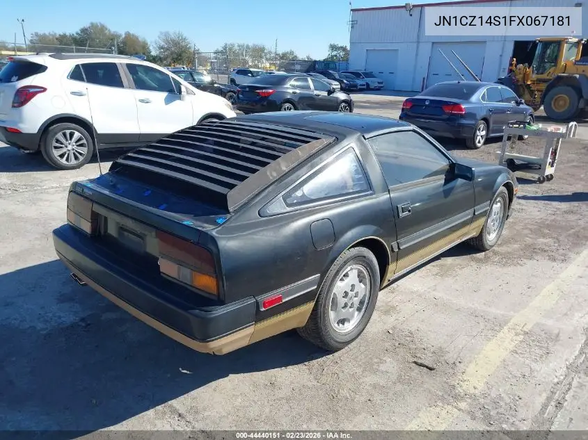 1985 Nissan 300Zx VIN: JN1CZ14S1FX067181 Lot: 44440151