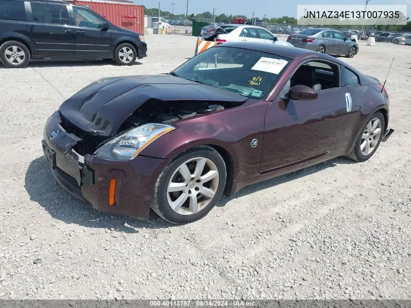 JN1AZ34E13T007935 2003 Nissan 350Z Touring