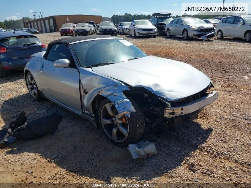 JN1BZ36A77M650272 2007 Nissan 350Z Roadster