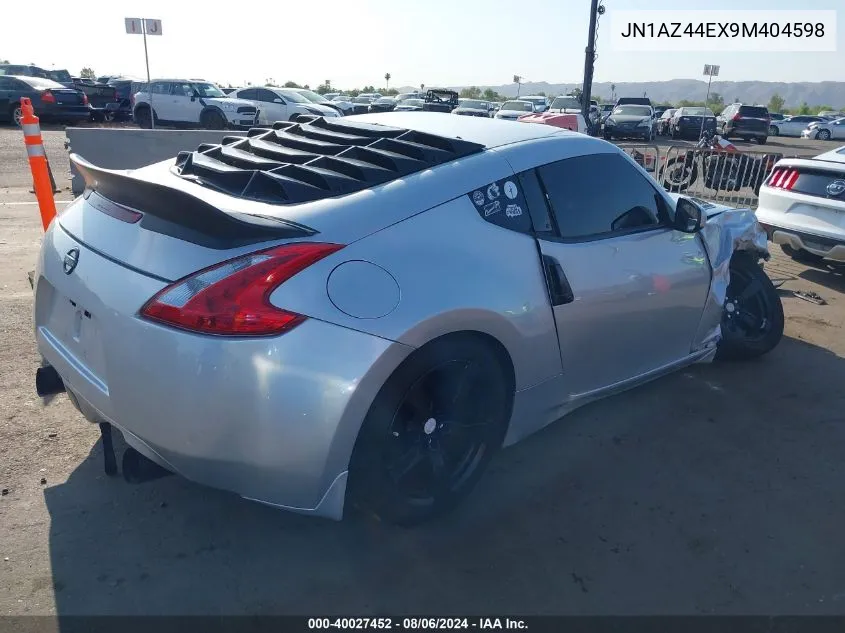 2009 Nissan 370Z VIN: JN1AZ44EX9M404598 Lot: 40027452