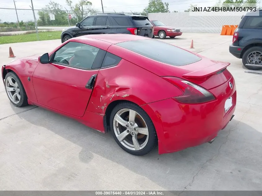 2010 Nissan 370Z VIN: JN1AZ4EH8AM504793 Lot: 39075440