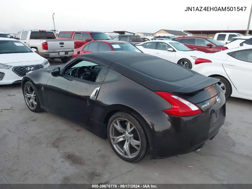 2010 Nissan 370Z VIN: JN1AZ4EH0AM501547 Lot: 39675778