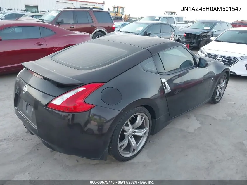 2010 Nissan 370Z VIN: JN1AZ4EH0AM501547 Lot: 39675778