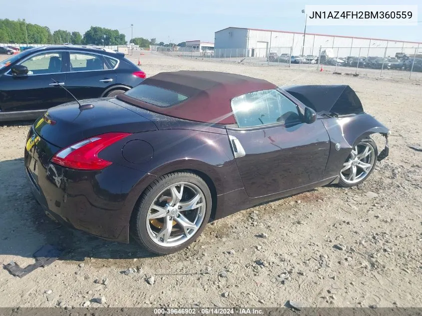 JN1AZ4FH2BM360559 2011 Nissan 370Z Touring